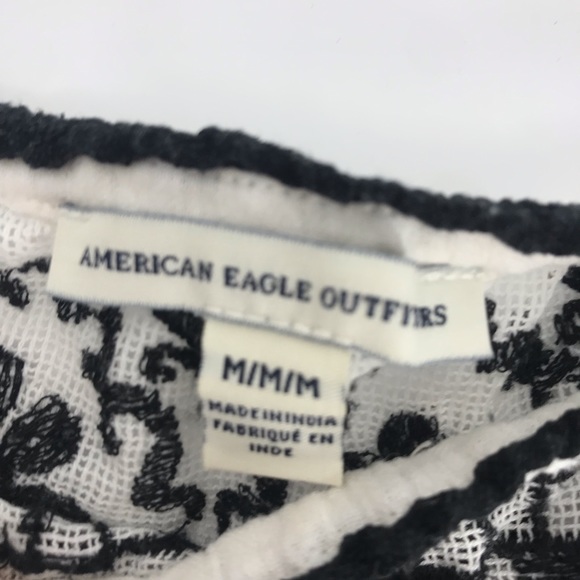 American eagle off the shoulder top medium floral embroidered boho - Picture 4 of 7